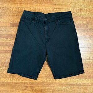 Levi's 569 Men's Denim Shorts Black W40 Relaxed Fit Straight Long‎ Jean Cutoff